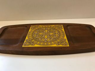 Vintage Dolphin Mfg.  Rectangular Wood Serving / Cheese / Hors D 