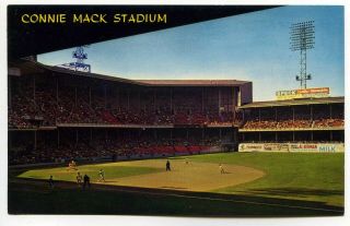 Vintage Connie Mack Stadium Philadelphia Phillies Postcard Pc 317a Tu - 4 - 6881