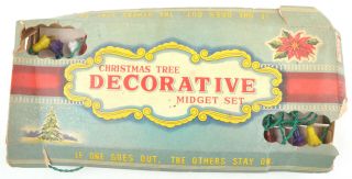 Vintage Decorite Empire Made Christmas Decoration Lights -