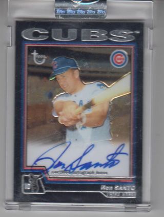 2004 Topps Retired Signature Encased Autograph Ron Santo Chicago Cubs Hof Oncard