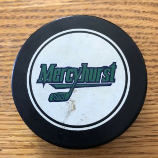 Mercyhurst Game Puck 1989 - 91 Atlantic Hockey Vintage University College Hockey