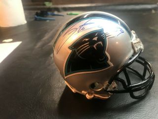 Steve Smith Autographed/signed Mini Helmet Carolina Panthers Psa Dna