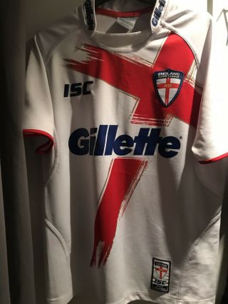 Official England Rugby League Home Shirt - Isc - World Cup - Small - Vintage