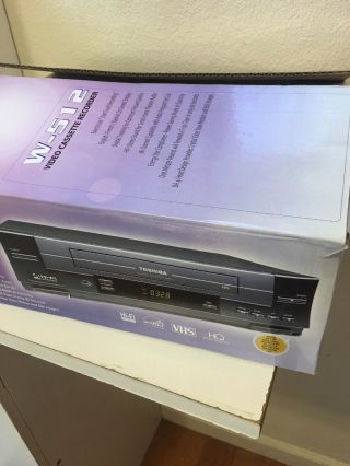 Open Box Toshiba W - 512 Vcr Vhs Player Recorder With Remote Old Stock
