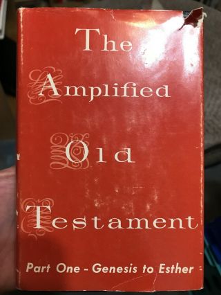 Vintage The Amplified Bible Old Testament Part One - Genesis To Esther Hc Dj