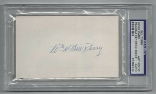 Giants Bill Terry Signed 3x5 Index Card Psa/dna Auto Autographed.  401 Ba 1930