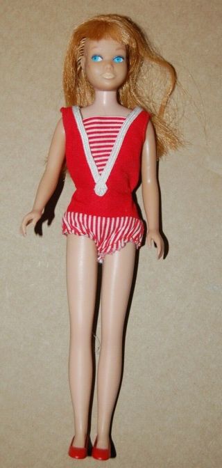 Vintage Redhead Sl Skipper Barbie Doll Model 950 Swimsuit Mattel Inc.  5 1963