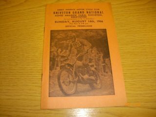 Vintage Derby Phoenix Motor Cycle Club G National 1966 Programme V Rare