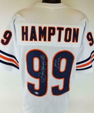 Dan Hampton " Hof 2002 " Signed Jersey Beckett Chicago Bears Football Auto