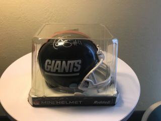 Phil Sims Autographed Signed Mini Helmet York Giants Psa Bowl
