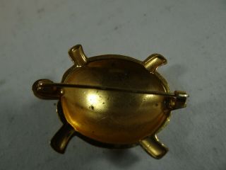 Vintage Tortoise Gold and Silver Tone Metal with Embossed Design 3