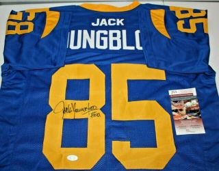 Jack Youngblood Autographed Signed Los Angeles Rams Blue Hof Jersey 1 Jsa