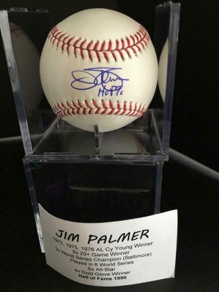 Jim Palmer Autograph Signed Mlb Baseball Auto Tristar Hof