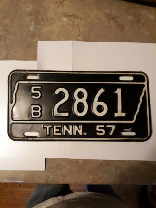 Tennessee 1957 License Plate