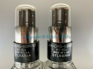 Nos/nib Sylvania Vt - 231 Jan - Chs - 6sn7gt Vacuum Tubes Platinum Matched On At1000