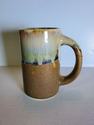 Vintage Hand Crafted Signed Glazed Pottery Coffee Mug Unique