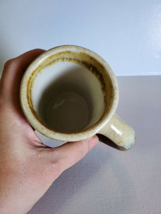 Vintage hand crafted signed glazed pottery coffee mug unique 2