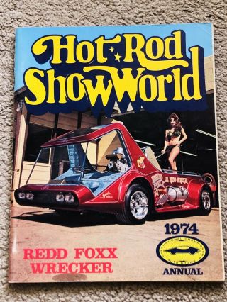 Collectors Vintage 1974 Hot Rod Show World Red Foxx Linda Vaughn Hawaiian