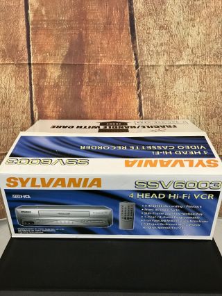Sylvania Ssv6003 Stereo 4 Head Hifi Vcr Video Cassette Recorder Vhs Player