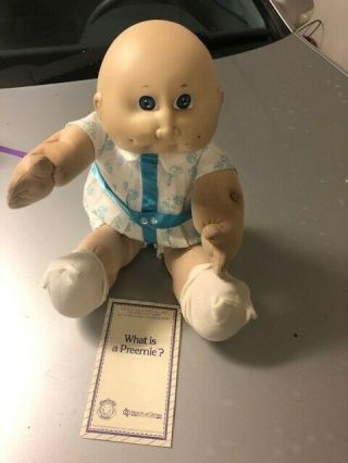 Vtg 1985 Cabbage Patch Kids Preemie Boy Doll " Michael Stephen "