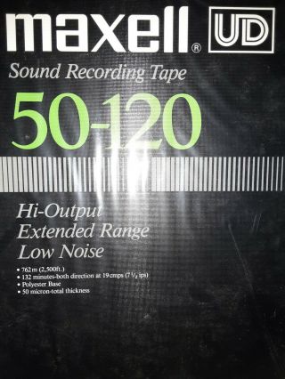 3 Maxell Ud 50 - 120 - Audio Reel To Reel Tape - 10 " Metal Precision Reel