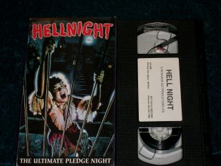 Vintage Hell Night Vhs Video Cassette Horror Movie - Linda Blair