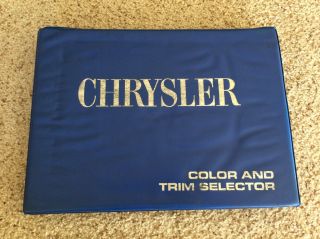 1970 Chrysler Dealership Showroom Large Display Color And Trim Book