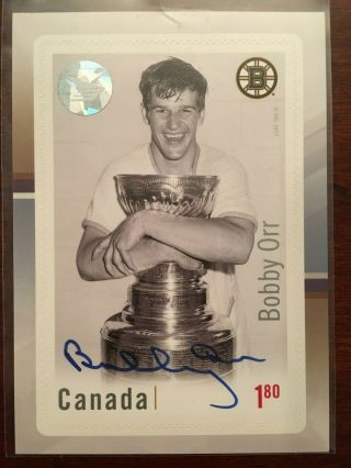 2017 Canada Post Legends BOBBY ORR Autograph NHL Certified Signature Stamp 2