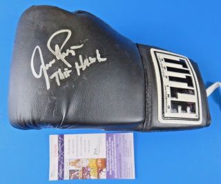 Aaron Pryor Signed Title Boxing Glove Insc: " The Hawk  Jsa T05695 10oz Glove