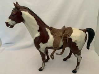 Vintage Marx Plastic Toy Horse W/saddle 60s Or 70s