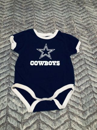 Dallas Cowboys Nfl Infant One Piece Size 6/9 Months 