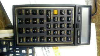 Hewlett Packard HP 41CX Calculator,  Math Pac,  Case,  Manuals,  Overlays 2