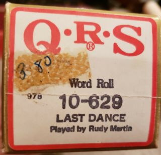 Vintage Qrs Player Piano Roll - 10 - 629 Last Dance