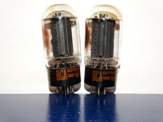 2 X 6l6gc Rca Tubes Black Plates Strong Matched Pair