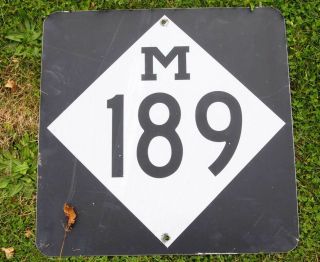 Authentic U.  P.  Michigan Us Highway Route M 189 Retired Road Sign,  Iron River