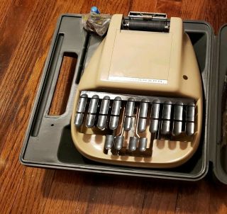 Stenograph Reporter Model Shorthand Machine Vintage With Case