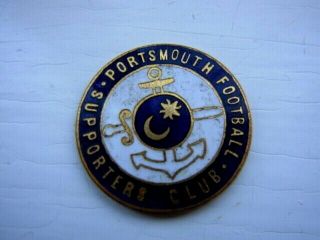 Portsmouth Fc S.  C.  Vintage Disc Probably Badge Prototype