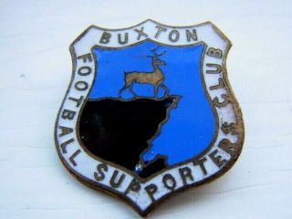 Buxton Fc Supporters Club Vintage Badge