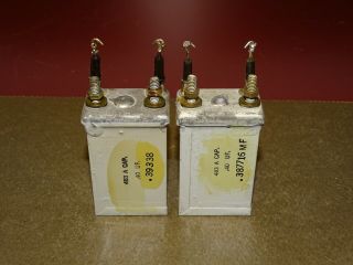 Pair,  Western Electric Type 483 A Oil Capacitors, .  4 Mfd,  Good