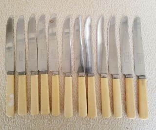 Vintage 12 Piece Set Kottle Cutlery Co.  York " Keen Edge " Knives