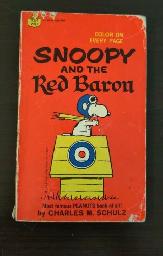 1966 Vintage Paperback Snoopy And The Red Baron Book Charles Schulz