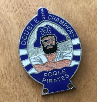 Vintage Enamel Speedway Badge Poole Pirates