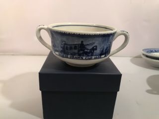 Vintage Lamberton Restaurantware 2 - Handle Cream Soup B&o Railroad 1827 - 1927