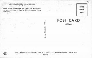 John F.  Kennedy Space Center N.  A.  S.  A Apollo 16 Airplane Postcard 2