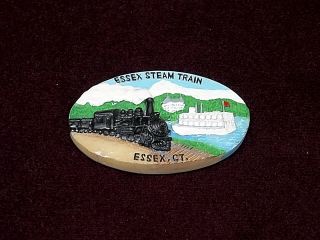 Essex Connecticut Steam Train & Riverboat Refrigerator Magnet Railroad Railway