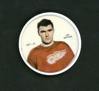 1968 - 69 Shirriff Hockey Coins Det - 15 Jim Watson Red Wings Sp