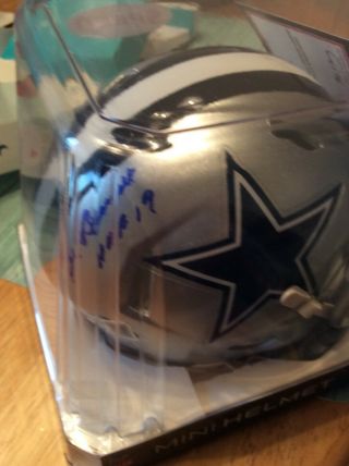 Gil Brandt HOF 19 Autographed Dallas Cowboys Mini Helmet Tristar certification. 2