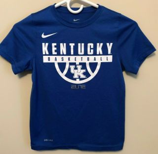 Nike Elite University Of Kentucky Wildcats T - Shirt Youth Size Small Dri - Fit Kids