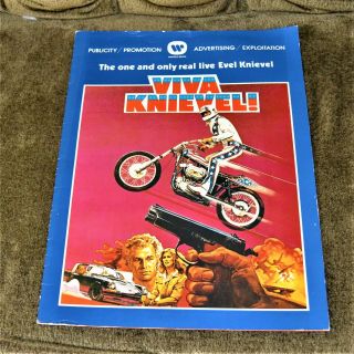 1977 Adv Warner Brothers Viva Knievel Publicity Promotion Harley Davidson Evel
