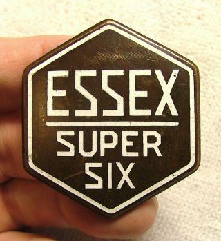 Essex Six Enamel Radiator Badge Emblem 1924 - 32? Robbins
